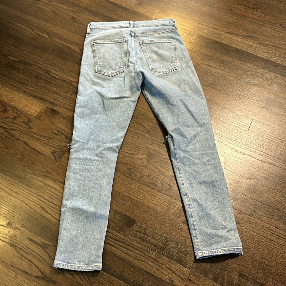 Agolde Toni Pristine Blue Mid Rise Straight Leg Jeans Women’s Size 26 - Picture 12 of 12